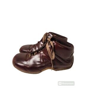 Steve Madden Mens Size 9.5 Roswell Brown Leather Ankle Lace Sneaker Boot READ